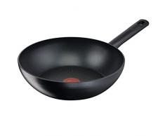 Lagostina Rigenera Green Wok Antiaderente in Alluminio 100% Riciclato Ø 28 cm, Padella Induzione Gas e Forno, con Indicatore Cottura Thermosignal, Rivestimento Antigraffio, Manico Ergonomico