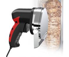 Luckyzl Tagliacarne Elettrico Portatile, Elettrico Doner Kebab Coltello, Affettare Spessore 8mm Coltello per Kebab 3000rpm Macchina, per Kebab con La Lama Regolabile220v