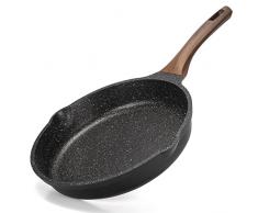 ZUOFENG Padella Antiaderente Induzione 20 cm, Pentola Tegame Antiaderenti in Pietra, Pancake Padelle Non Contiene PFOA.