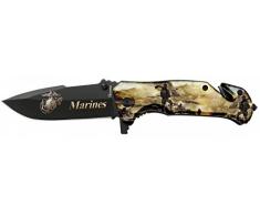 Coltello da sopravvivenza SOCCORSO TATTICO MILITARE MARINES ESERCITO COLLEZIONE albainox
