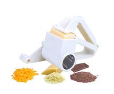 BREWIX Grattugia Multiuso Rotante Grattugia Formaggio Acciaio Inossidabile Grattugia Taglierina Affettatrice Burro Cioccolato Grattugia Grinder Macchina