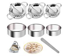 Stampo per Ravioli, Dumpling Maker Set, Stampo per Gnocchi in Acciaio Inossidabile, Adatto per Cucina, Negozio Per La Colazione (3 Diverse Dimensioni)