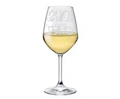 fashwork Calice da Vino Personalizzabile con Incisione PERSONALIZZA Nome e Scegli LA Tua Iniziale Idea Regalo Bicchiere 50 cl