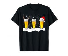 Birra Natale Mug Santa Renna Natale luci regalo uomini donne Maglietta