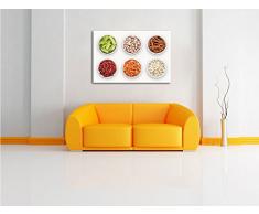 Spezie in ciotola bianca Formato: canvas 100x70auf, XXL Immagini enormi completamente Pagina con la barella, incorniciatura sulla foto muro con cornice, più conveniente che dipinti ad olio e immagine, nessun manifesto o locandina