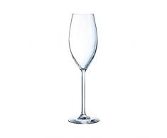 Chef&Sommelier – Collezione Cheer Up – 6 flauti da 24 cl in cristallino – Bicchieri moderni ed eleganti, trasparenza assoluta, made in France, confezione rinforzata, adatta alla vendita online.