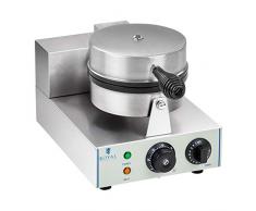 Royal Catering - RCWM-1300-R - Piastra rotonda per waffel - 1.300 Watt