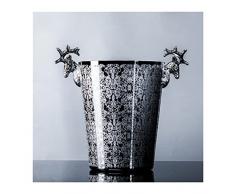 wanhaishop Secchio di Ghiaccio Secchiello Fatto a Mano Benna del Ghiaccio Champagne Bucket con Motivo a Mano Modello di Vino Ghiaccio for Bar, Birra e Vino agghiaccianti Ice Bucket