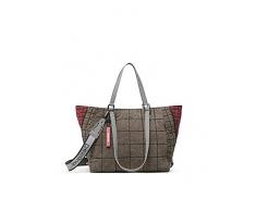 Desigual Bols_Normandia Marse, Borsa per la Spesa Donna, Nero, Taglia Unica