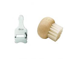 Eppicatispal 239.L - Grattugia Speciale per Tartufo, in Acciaio Inox & Kitchen Craft - Spazzola per la Pulizia dei Funghi