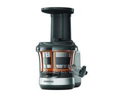 Kenwood KAX720PL, Accessorio Centrifuga Estrattore di Succo Slow Juicer per impastatrice planetaria, dotato di caraffa 400ml, funzione risciacquo, Metallo/Plastica, Grigio Argento