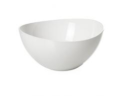 Omada Design Ciotola Cucina da 1,5 Litri, Insalatiera in Plastica Bicolore, Contenitore Infrangibile, Made in Italy, Linea Trendy, Bianco