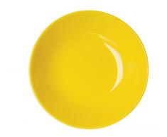 Excelsa Trendy Piatto Fondo, Ceramica, Giallo, 20x20x4 cm