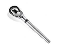 Paletta per gelato in acciaio inox, con comoda impugnatura antiscivolo, paletta per biscotti, paletta per polpette, paletta per gelato, cucchiaio da cucina per sorbetto gelato (confezione da 1)