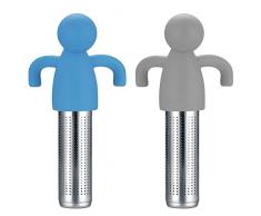 2 Pezzi Filtro per Tè, Infusore per Tè Sfuso in Acciaio Inossidabile, Colino per Tè Sfuso per Tazze, Teiere, con 2 Spazzole per Pulizia