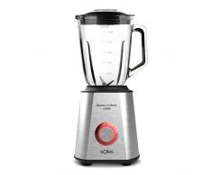 Solac BV5726 Beauty and the Beast - Frullatore.1300W. Caraffa in vetro. 1.5L.2 velocità + Turbo. Trita il ghiaccio. 6 lame. Lavabile in lavastoviglie. Spia luminosa. Acciaio inossidabile.