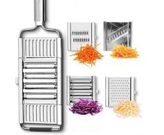 TOBILE Pelapatate 4 in 1 affettatrice per verdure trituratore grattugia taglierina manuale frutta carota patata grattugia con manico multiuso strumento cucina domestica-4 in 1