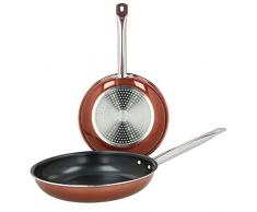 Tognana Deluxe Vintage Set 2 Padelle, Alluminio, Rosso