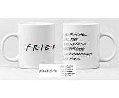 Tazza con design Friends bianca Tazza in ceramica da caffè con design della famosa serie TV Friends.