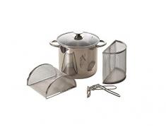 Excelsa Pastaiola Acciaio Inox 18/10 20cm 5,5 Litri Pentola 2 Cestelli Coperchio pENTOLA pASTA