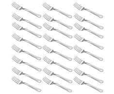 Forchette acciaio inox set forchette lavabile forchetta acciaio inox forchettone da cucina posate forchette forchettine acciaio inox forchette da tavola (24 Pezzi)