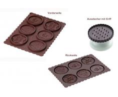 silikomart 199256 - Set di stampi per Biscotti Natale, 1 tagliapasta, 1 Stampo