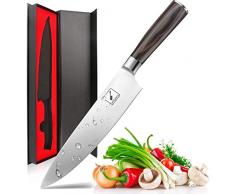 imarku Coltello Cucina Professionale - Coltello da Cucina 20 cm, Coltello da Cuoco Acciaio Inox con Impugnatura Ergonomica, Coltello Multiuso per Frutta, Carne e Verdura - Miglior Regalo per Chef