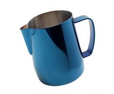 Dianoo Lanciatore Per Latte In Acciaio Inossidabile Placcato In Titanio Scrematrice Tazza Di Latte Art Caffè Latte Cappuccino Blu 350ml