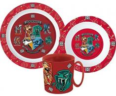 Set di stoviglie per bambini con piatto, ciotola e tazza | Set di stoviglie per ragazzi e ragazze (Harry Potter)