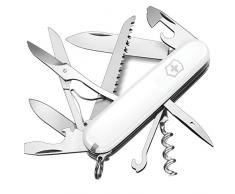 Victorinox, coltellino svizzero Huntsman (15 funzioni, forbici, seghetto per legno, cavatappi) bianco