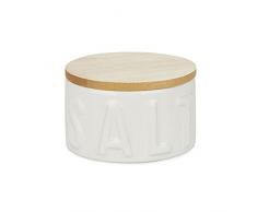 Balvi Barattolo sale in scaglie Salt Colore bianca Con tappo Bamboo/ceramica