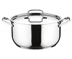 Lagostina Sfiziosa Casseruola Fonda, Acciaio Inossidabile, Grigio, 26 cm