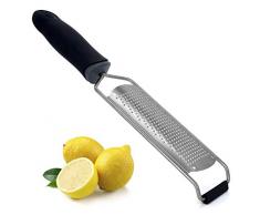 Grannys Kitchen Grattugia Limoni Lunga e Stretta - Zester Affilata in Acciaio Inox per Scorza di Agrumi Parmigiano Zenzero Formaggio Stagionato