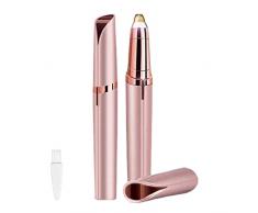 Jaimela Epilatore per Sopracciglia, Portatile Epilatore Donna con Luce, Epilatore Elettrico per Uomini e Donne (Oro Rosa)