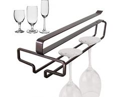 Generic Porta Bicchiere di Vino sotto Il ripiano - Portaoggetti per Bicchiere di Vino Senza Punch,Scaffale in Vetro per Bar Fai-da-Te per Bar, Pub, Cucina, Hotel, Appartamento, Regalo per Gli Amanti
