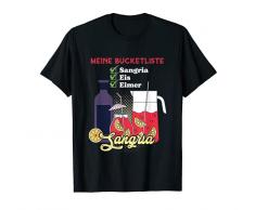 La mia lista di bucket Sangria Secchiello alcol vino Vino Bowle Maglietta