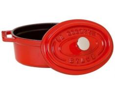 STAUB Cocotte Casseruola Ovale, Ghisa, Rosso Ciliegia, 23 cm