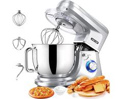 CHeflee 1800W Impastatrice Planetaria Multifunzione Professionale, Capacità 7,2 Litri Ciotola, 6 Velocità, Ad alta potenza Multifunzione Mixer