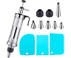 DUTUI In Acciaio Inox Decorazione Dessert Siringa Ugello Utensile Da Cucina Per La Casa Torta Di Cottura Pasticceria Decoratore Crema Festa Di Compleanno Torta,Blu