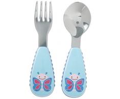 Skip Hop SH252364 Toddler cutlery set Blu, Ciano, Rosa, Argento Acciaio inossidabile posate per bambini