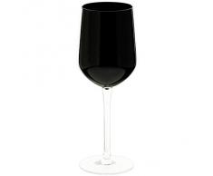 CRISTALICA Calice da vino Calice da vino Calice Nero & Bianco Nero 360 ml H = 23cm