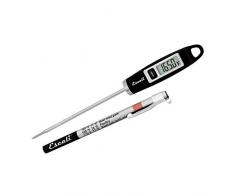 Escali DH1-B Termometro Cucina Digitale - Termometro Barbecue con Certificazione NSF - Termometro da Cucina - Da -45°C a 200°C - Nero - 20 x 2 x 1,3 cm