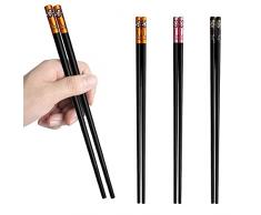 Bacchette,Bacchette Cinesi,Bacchette di Plastica Riutilizzabili,Bacchette Regalo,Bacchette di Plastica,Bacchette Giapponesi,Set di Bacchette,per Sushi,Noodles,Ramen,Cibo Cinese,3 Paia