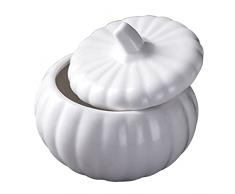 Qeeadeea Tazze Da Brodo, Ciotole Per Zuppa Di Cipolle Con Manici, Crocks Per Zuppa Sicuri Per Il Forno, Ciotola Per Zuppa Per Microonde Con Coperchio, Tazza Per Zuppa-Bianco-11.5x11.5x6.5cm, 500ml