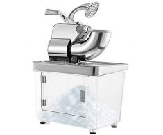 VEVOR Tritaghiaccio Elettrico, 300W, Spaccaghiaccio, 180kg/h, Tritaghiaccio per Granita, Macchina Trita Ghiaccio con Scatola PC da 34L, Colore Argento, Tritaghiaccio Commerciale e e Domestico