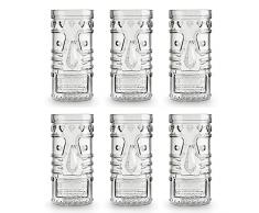 Libbey Bicchiere Cocktail Tiki Mai Tai Cooler - 490 ml / 49 cl - 6 pz. - lavabile in lavastoviglie - design divertente - alta qualità