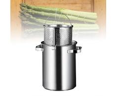 5L Pentola per Asparagi, Pentola per Pasta Acciaio Inossidabile per la Preparazione di Pasta e Asparagera, Adatto allinduzione, Facile da Pulire