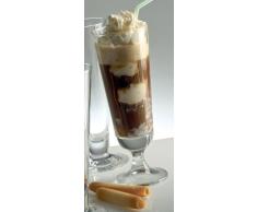 Jazz, set di 6 coppe da gelato, con capacità di 320 ml, diametro 7 cm, altezza 20 cm, trasparenti