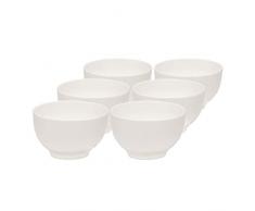vivo by Villeroy & Boch Group - Basic White Ciotola, servizio di coppe per pasti piacevoli, porcellana Premium, bianco, lavabile in lavastoviglie, 750 ml