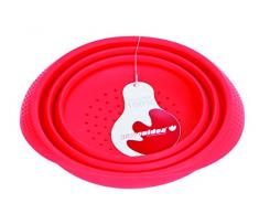 Pavonidea PLIE14RSAF Scolapasta Pieghevole in Silicone 140x90 mm, Rosso